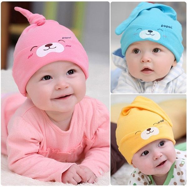 

baby pullover pullover tire hat newborn sleep baby tire cap cute long tail cap boys and girls pull hat, Yellow
