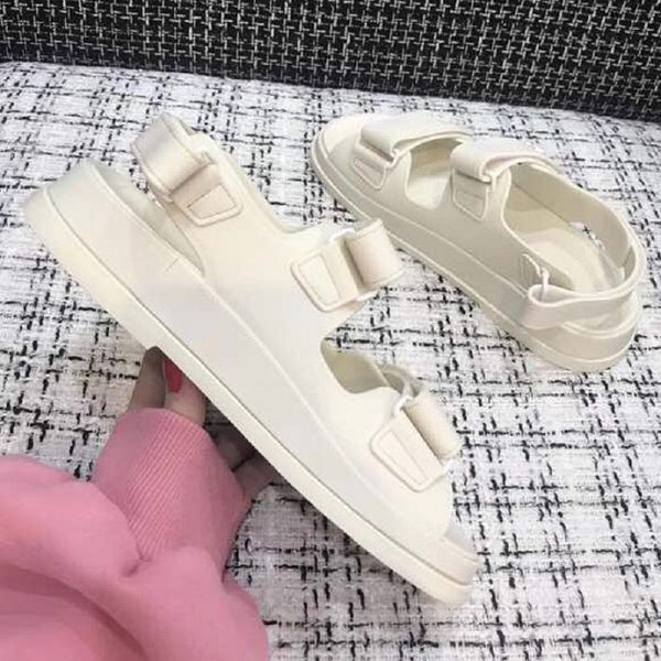 

fashion women sandals summer flats luxury real leather platform designer sandals flats shoes ladies beach shoes 008 51, Black