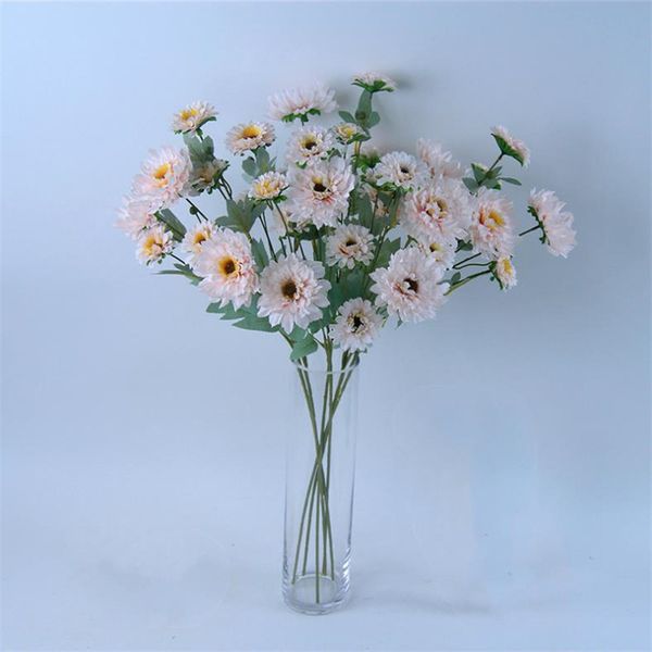 

10pcs fake pericallis hybrida 31.49" length simulation autumn gerbera for wedding home decorative artificial flowers