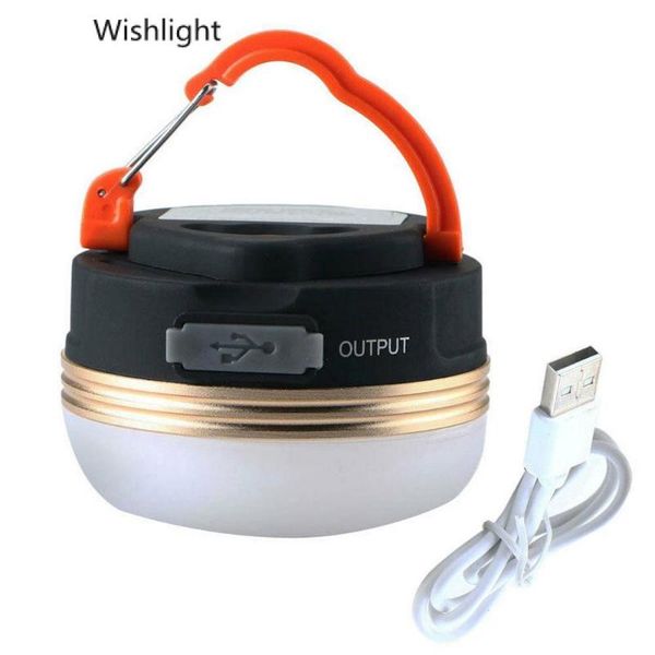 

rechargeable led camping light portable camping tent lamp waterproof emergency outdoor hiking night lighting usb phone charging