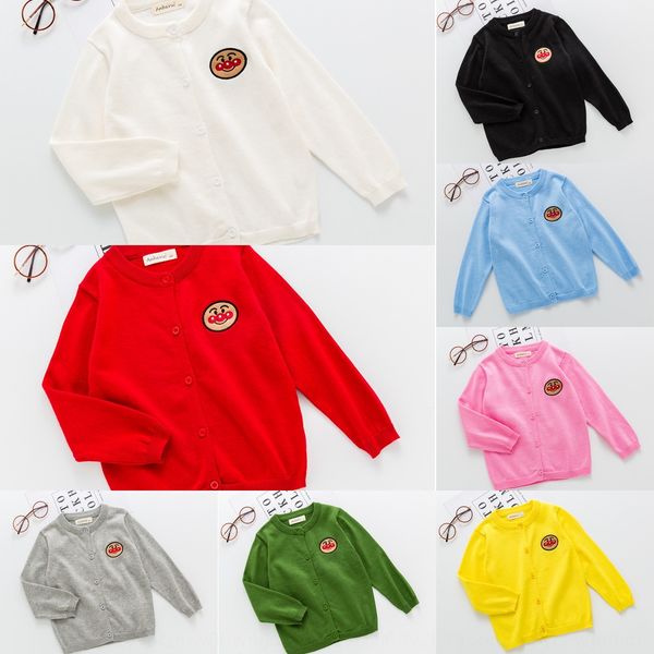 

2020 весна новый детский свитер anpanman соответствующий вязаный кардиган унисекс ребенок из чистого хлопка проволоки свитер рубашку airable, Blue