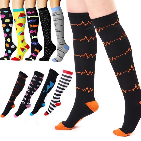 

men's socks 49 styles compression breathable outdoor travel activities fit for nurses shin splints flight, Black