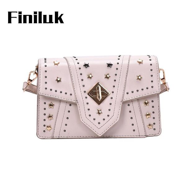

finiluk fashion small square women's bag vintage rivet shoulder bags soft leather crossbody bags for women designer biz121 pm49