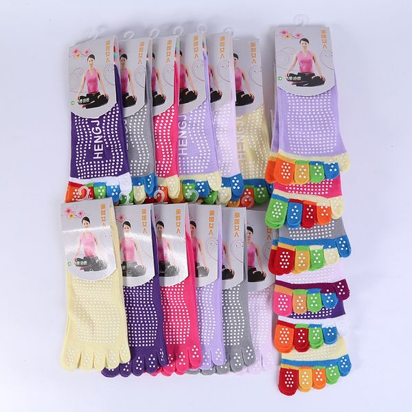 

yoga socks exposed toe backless glue fluid delivery madam sock shoes split toes muti colors spots bottom nonslip tango ballet 3 2hj c2, Black
