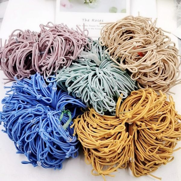 

diy high elasticity multicolor simple binding nylon rubber band rope accessories rubber band hair ropediy hair rope, Silver