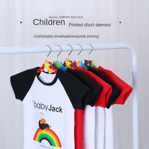 

2020 friends circle summer wear shor-sleeved for boys t-shir t-shir and girls lycra cotton short t round neck top, Blue