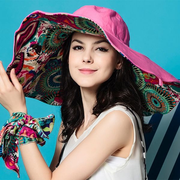 

korean big edge fashion beach korean fashion big side hatscreen uv-proof sun hat foldable sun hat, Blue;gray