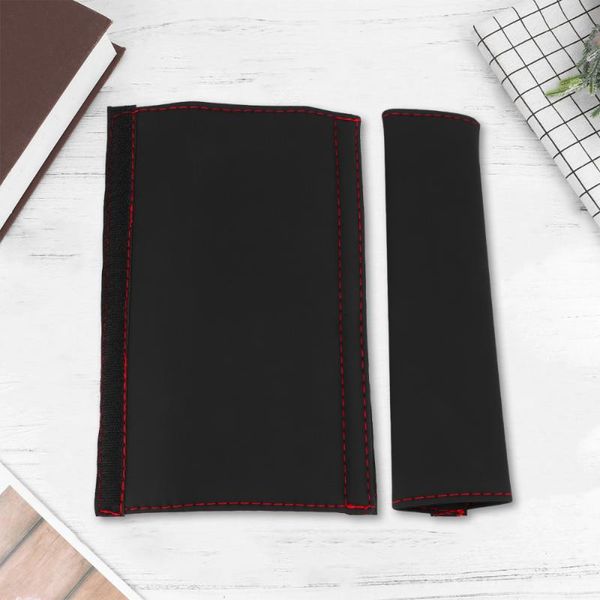 

2pcs auto car seat belt covers pu soft seat belt sleeve shoulder pads cushions hook and loop seatbelt strap covers for decoratio