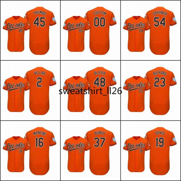 

baltimore orioles #19 chris davis 16 trey mancini 54 andrew cashner men women youth spring training flex base custom jersey, Black