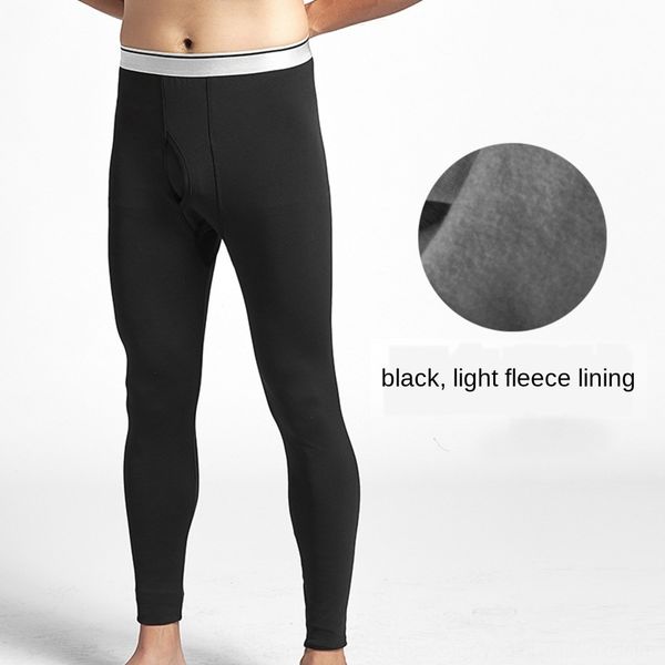 

2019 new autumn men's warm tight tight pants thin spring and autumn leggings men's warm fleece pants, Black;brown