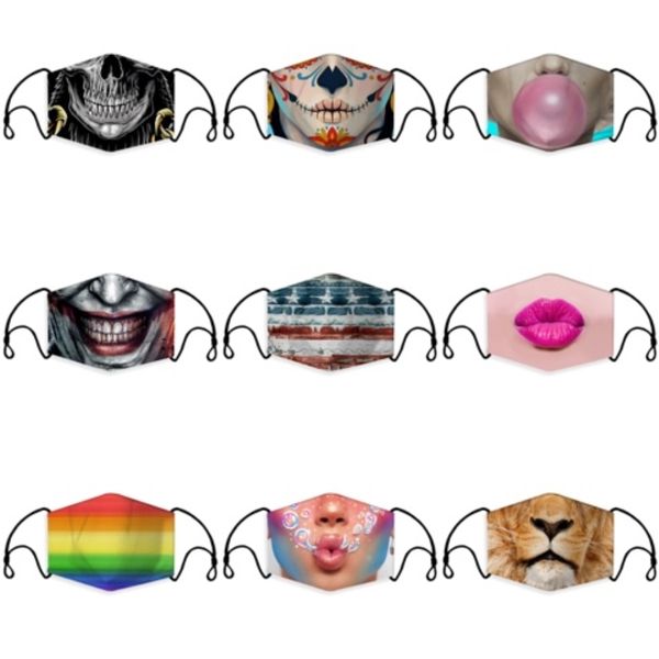 

in stock s face mask cartoon face masks active carbon filter breather valve pm2.5 anti haze dustproof protect eea1443-8#714