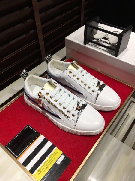 

2020-2019r summer custom tide brand men's leather casual shoes, fashion wild single shoes, original box packaging, size: 38-44