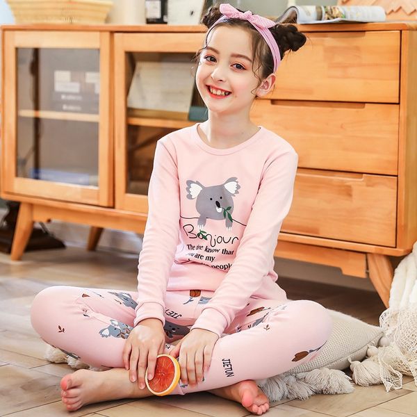 

la1ex medium and large autumn clothes and trousers teenager girl's home pure underwear jerseys children's cotton base underwear ko