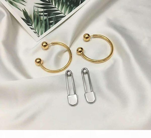 

l selling explosive style simple style electroplating two -color fashion designer earrings luxury designer jewelry women earrings, Golden