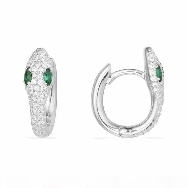 

popular fashion women earrings gold plated full cz snake shaped earrings for girls women for party wedding nice gift, Golden;silver