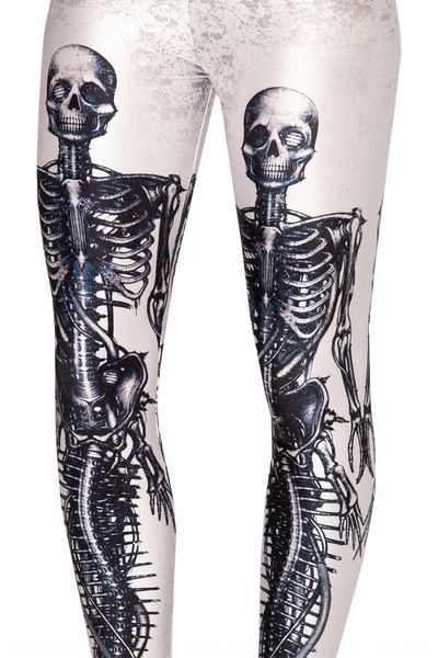 

новый звездное небо цифровая печать узкие брюки узкие брюки цифровой человеческий скелет тощий сексуальные лосины lgs3039, Black;white