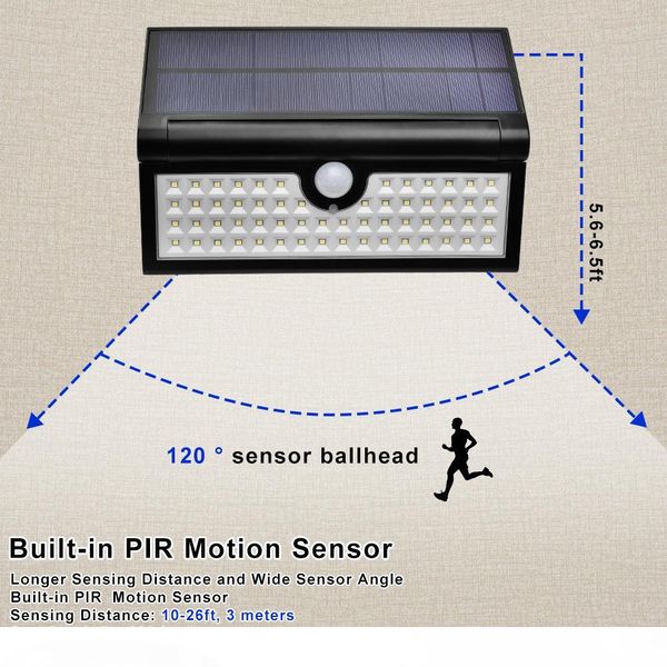 

14 light folding sensor wall light ip65 waterproof led lamp garden, terrace, stairs, passage for lighing