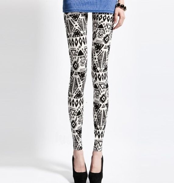 

womens legging 2020 black ankle length and white geometric leggings cool printed leggin sale cheap