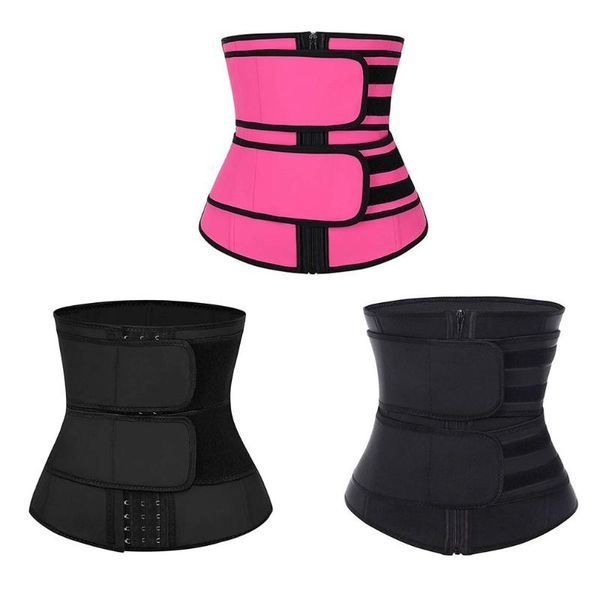 

womens shaper waist cincher trimmer tummy slimming belt body shapers waist trainer woman postpartum corset shaper, Black;blue