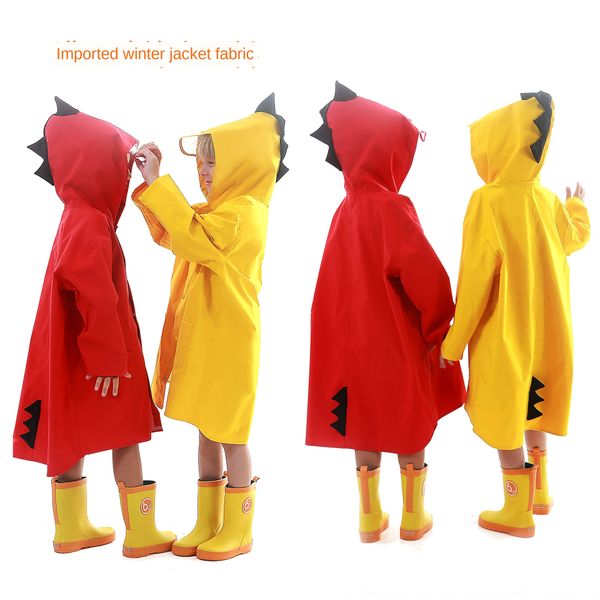 

uureu thickened dinosaur waterproof fabric children's 3-d laminated thickened dinosaur rain poncho coat waterproof jacket jacket fabric
