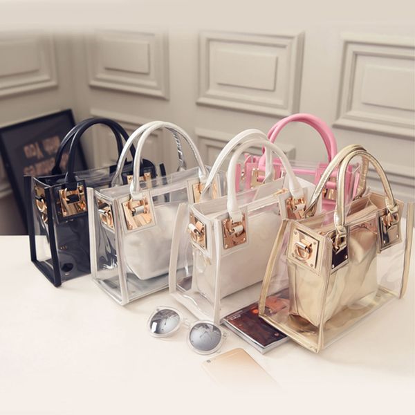 

2020 new ladies transparent transparent bag pvc jelly small shoulder bag shoulder party