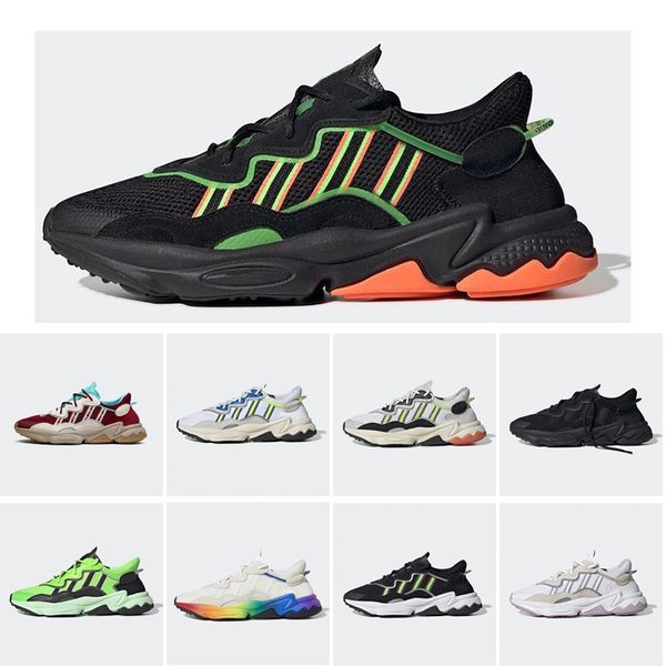 

fashion ozweego running casual shoes for women men halloween tones neon green bold orange womens mens discount sports shoes size 5.5-11