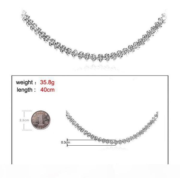 

новый! 925 стерлингового серебра ювелирные наборы свадебные обручальное для невесты кольцо серьги браслет ожерелье n001, Silver