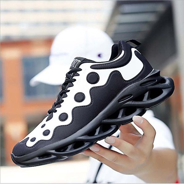 

2020men's casual sports shoes ultra light absorption wild trend shoes sneakers non-slip sports chaussure homme facto, Black
