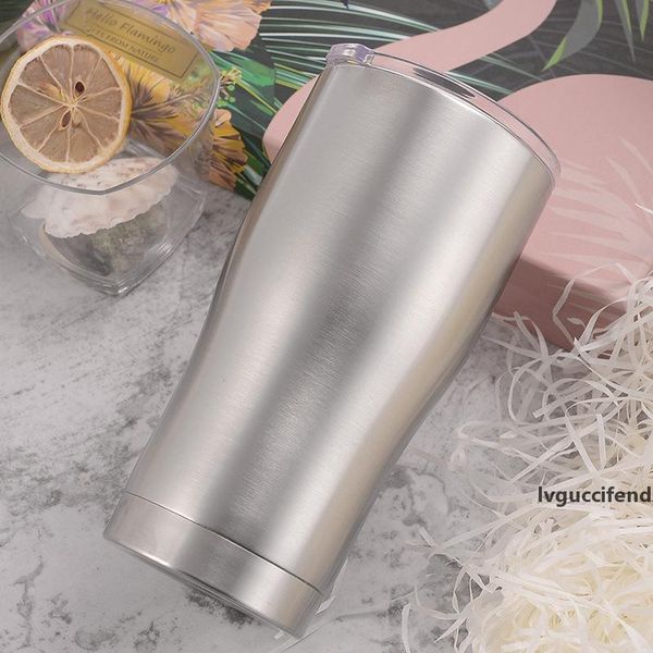 

20oz curved cup stainless steel tumbler insulated water bottle heatproof drinking mug multicolor glass with lida02