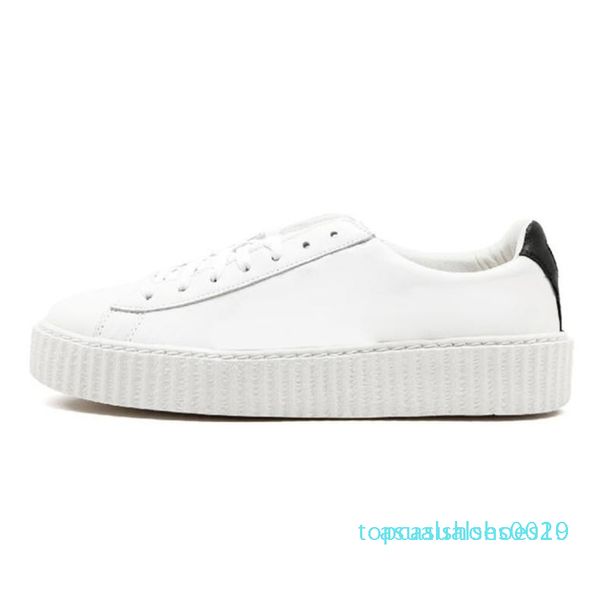 

12019s fenty creeper rihanna women basket platform casual shoes velvet cracked leather suede mens black white red green casual sneakers t10