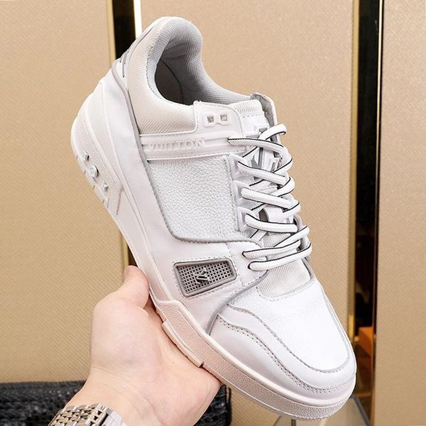 

men shoes casual luxury with box fashion rubber soles scarpe da uomo footwears trainer sneaker casual shoes for men chaussures pour hommes, Black
