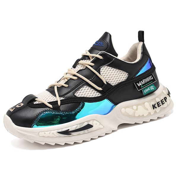 

running shoes men reflective breathable men platform sneakers chunky dad shoes male anti-slip wear-resistant athletic sneakers