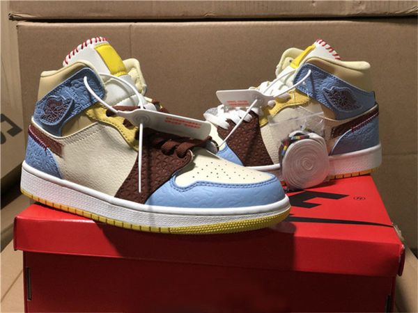 

2020 air аутентичные 1 mid se бесстрашный maison chateau rouge top pale ванильный крем blue man женщина баскетбол обувь cu2803-200 спорт кро, Black