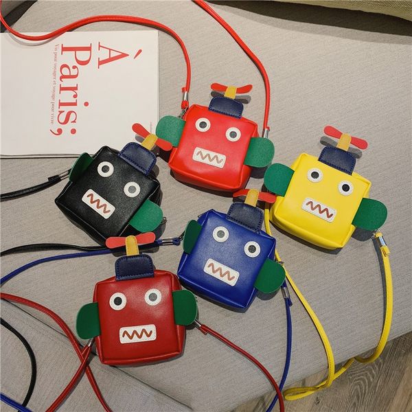 

boys' shoulder small small korean children's fashion fashion messenger bag 2020 cute cartoon robot little girl shoulder bag