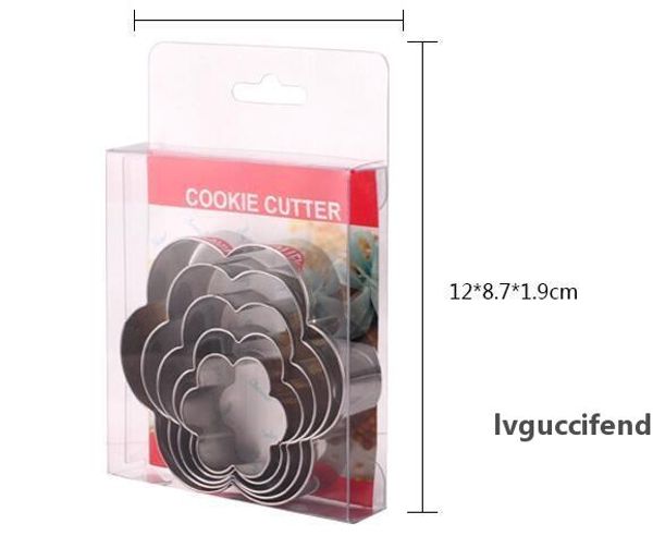 

express to your doorstep plum-shaped stainless steel biscuit mold graphic cookie cut cookie cake mold 5 piece set