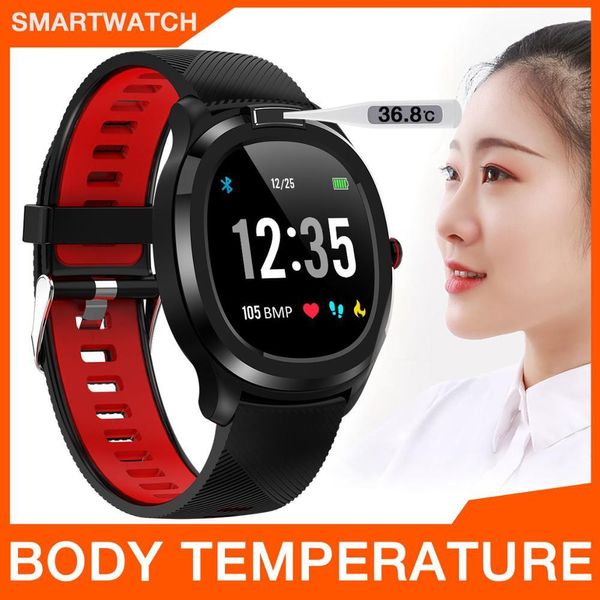 

T01 Body Temperature Monitor Smart Watch ECG PPG Heart Rate Blood Pressure IP68 Waterproof Smartwatch Fitness tracker Sport band