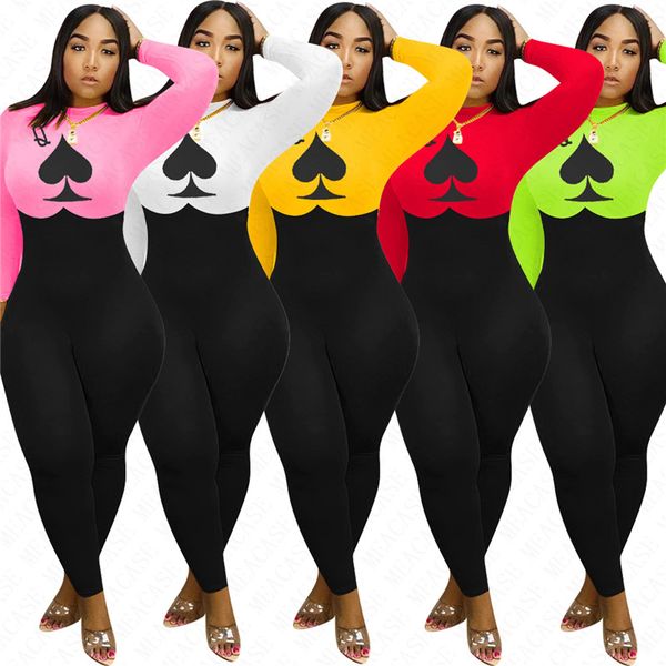 

designer 2020 spring long sleeve women jumpsuit one piece romper pants bodysuit luxury ladies jumpsuits party tight catsuits boutique d72305, White