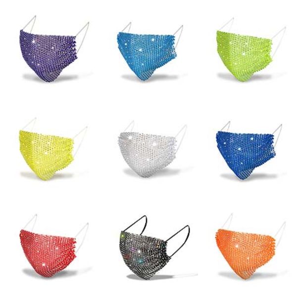 

designer face masks fashion women face mask womenren's bling rhinestone printed masks can wash womenren's protective breathable#40