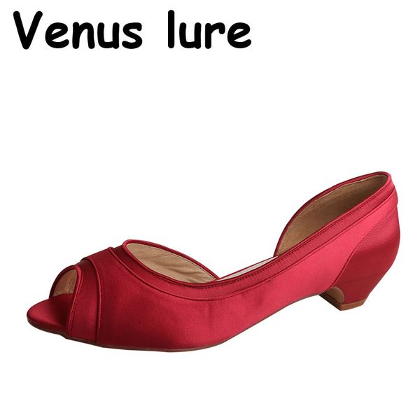 

peep toe матери невесты обувь burgundy низкий каблук пром насосы, Black