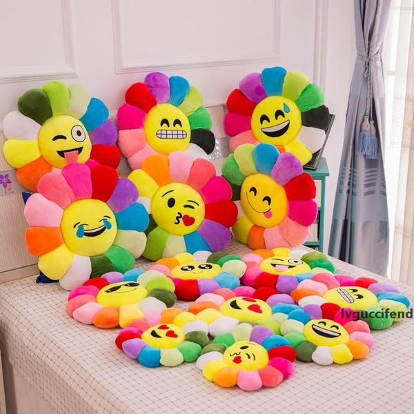 

originality colorful flowers pillow smile squint cool sunflower sofa cushion fashion plush toys home office sell well 8ns k1