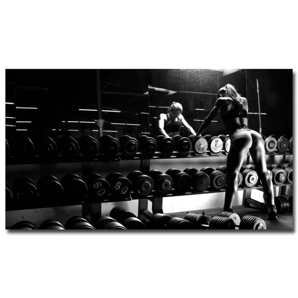 

bodybuilding girl motivational quote art silk poster print 13x24 24x43inches gym room decor fitness sports picture 47