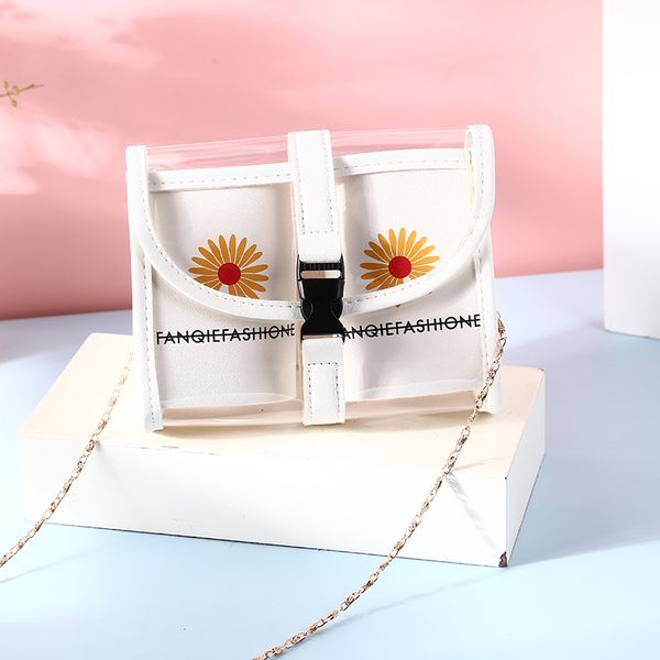 

lady bags korean daisy print jelly square sling bag 2020 in summer and autumn new crossbody/shoulder bag purses and handbags