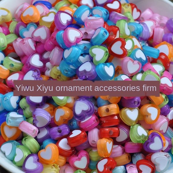 

kandi ожерелье рассеянные сердце любовь небольшая бабочка diy beadsbutterfly бусин пятиконечная звезда diy детский ожерелье бисер материал, Slivery;white