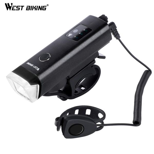 

west biking induction bike lights with speaker usb rechargable bicycle light warning lamp handlebar cycling light