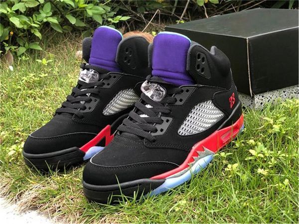 

2020 new 5 3 men basketball shoes 30th anniversary purple black grape ice new emerald cz1786 -001 authentic outdoor shoes size 7 -13