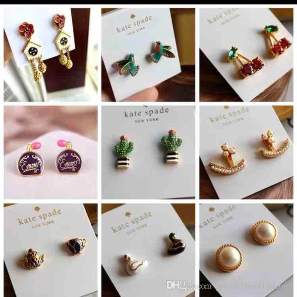 

2020 wholesale price for 3 pairs mix designchrm stud earring with diamond for women wedding summer 20 styles jewelry gift ps568, Golden