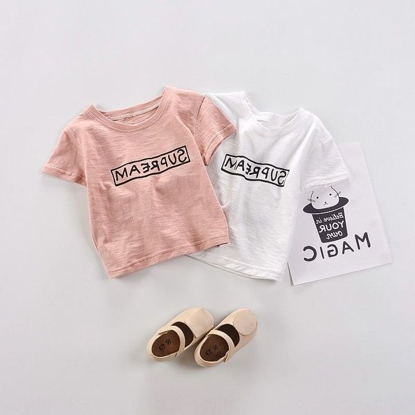 

2020 мужчин и женская детская с коротким рукавом футболки западный стиль корейский стиль с короткими рукавами футболки лето ребенка, Blue