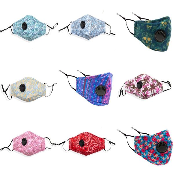 

summer fashion women designer mask face masks 4-layer earloop reusable washable protective dustproof cotton cloth mouth masks fy004#402, Black