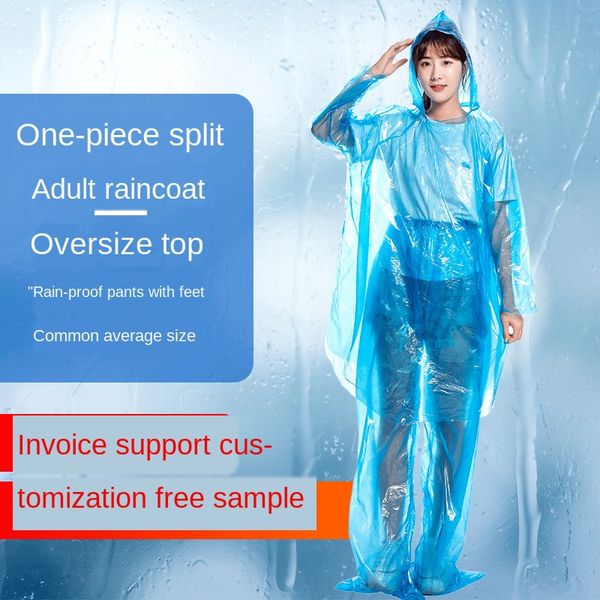 

fall in love with rainy days type protection 925 protective raincoat climbing hiking feet split two-piece raincoat, Red;brown