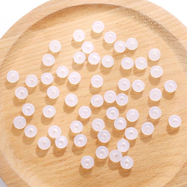 

tu0yn pj0006 pain relief soft pad ear clip silicone cover spiral ear clip cover white diy silicone protection transparent plastic diy protec, Silver